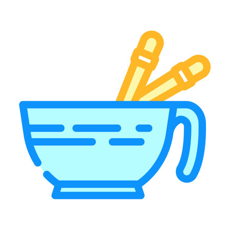 miso soup mug meal drink color icon vector illustrationのイラスト素材