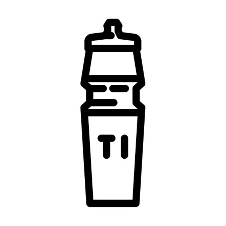 water bottle titanium line icon vector illustrationのイラスト素材