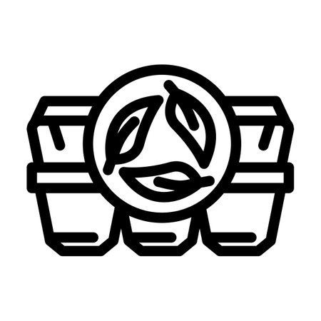 compostable packaging sustainable beauty line icon vector illustrationのイラスト素材