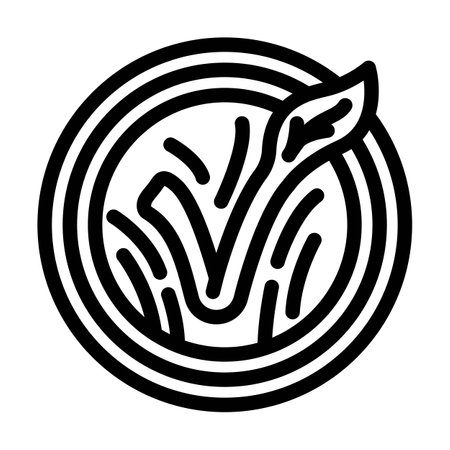 vegan certified sustainable beauty line icon vector illustrationのイラスト素材