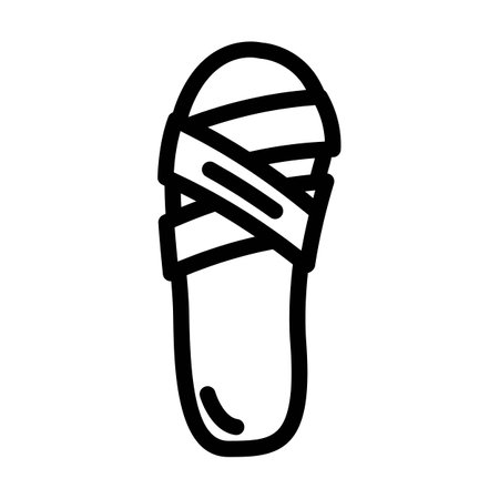 sandals slow living line icon vector illustrationのイラスト素材