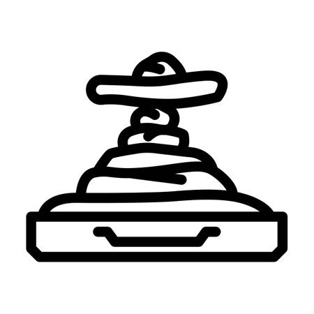 meditation slow living line icon vector illustrationのイラスト素材