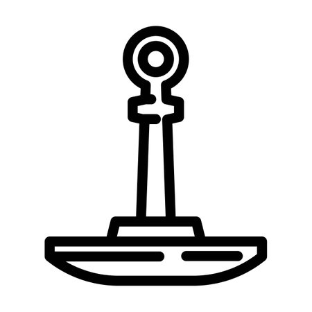 anchor sailing sport line icon vector illustrationのイラスト素材