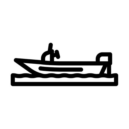 skiff sailing sport line icon vector illustrationのイラスト素材