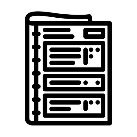 wellness journal or notebook recovery line icon vector illustrationのイラスト素材