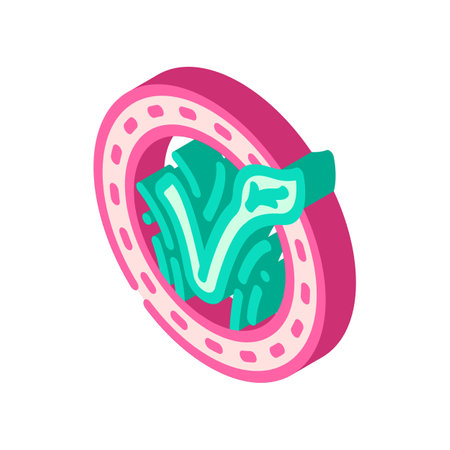 vegan certified sustainable beauty isometric icon vector illustrationのイラスト素材