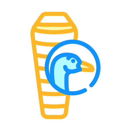 down sleeping bag goose color icon vector illustrationのイラスト素材
