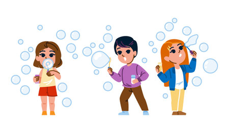 clean bubble soap kid vectorのイラスト素材