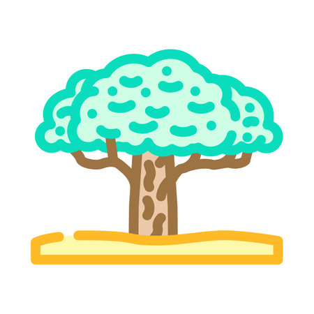 tree eco conscious color icon vector illustrationのイラスト素材