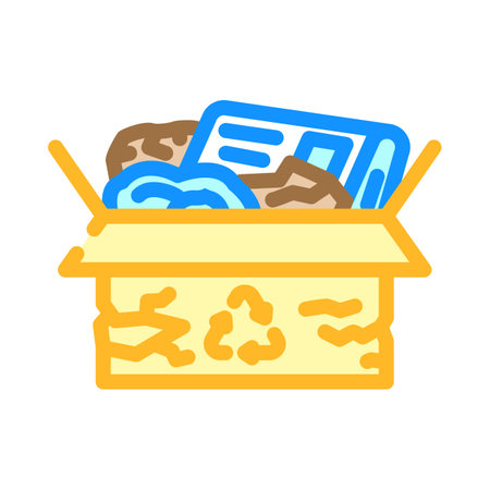 paper recycle eco conscious color icon vector illustrationのイラスト素材