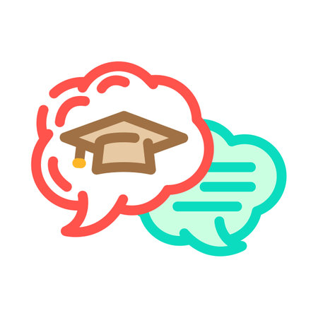 live chat bubble education platform color icon vector illustrationのイラスト素材