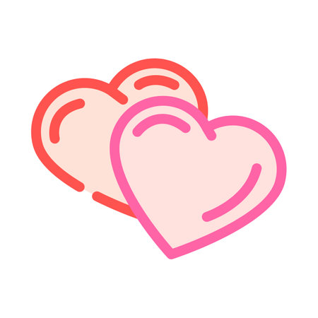 two hearts color icon vector illustrationのイラスト素材