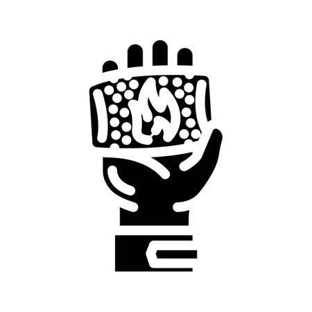 hand warmer ski resort glyph icon vector illustrationのイラスト素材