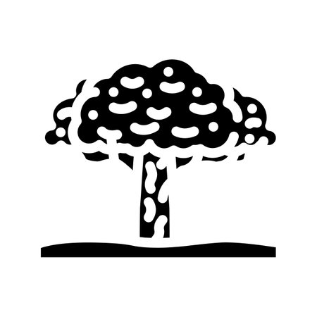 tree eco conscious glyph icon vector illustrationのイラスト素材