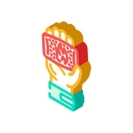 hand warmer ski resort isometric icon vector illustrationのイラスト素材