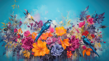 tropical happy new year woodの素材