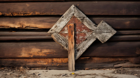 wooden house arrowの素材