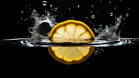 slice lemon black waterの素材