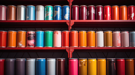 supply red spray paint canの素材