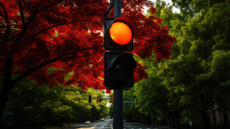 signal red stop lightの素材