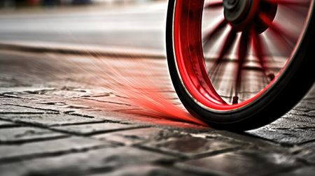 spinning red tricycleの素材