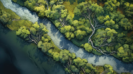 forest trees top downの素材