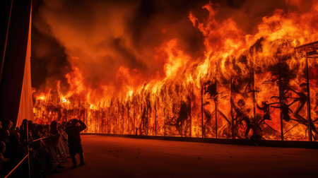 flames wall of fireの素材