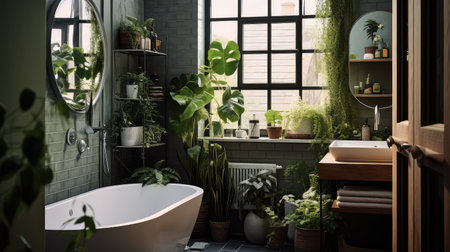 greenery plants bathroomの素材