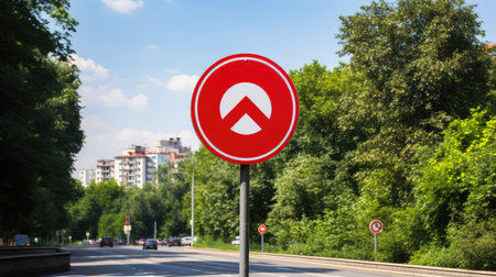 sign red circle noの素材