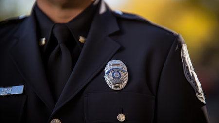 uniform thin blue line circleの素材