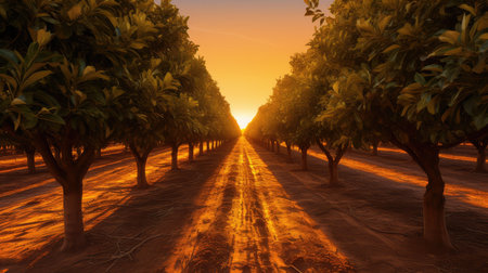 rows pistachio plantの素材