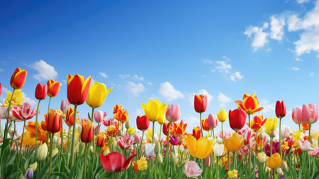 tulips spring headerの素材