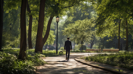 walk outside officeの素材