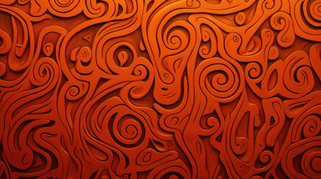 swirling orange tribal backgroundの素材