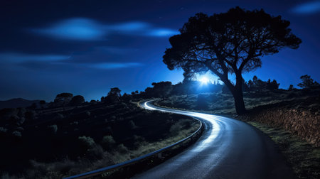 darkness road nightの素材