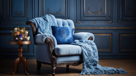 upholstery blue armchairの素材