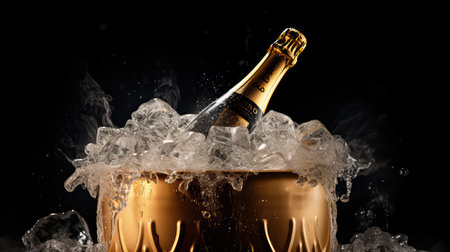 sophistication gold champagne bottleの素材