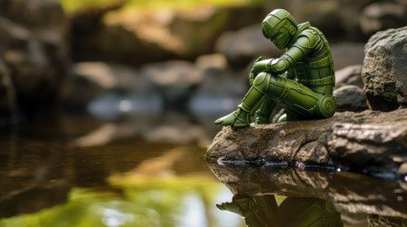 figurine green army manの素材