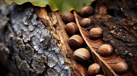 tree oak leaf acornの素材