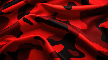 fabric red camouflage patternの素材