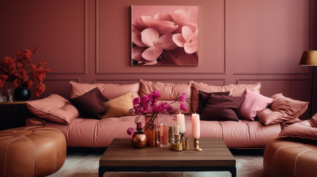 leather brown and pinkの素材