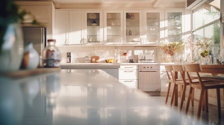 dreamy blurred inside of home interiorの素材