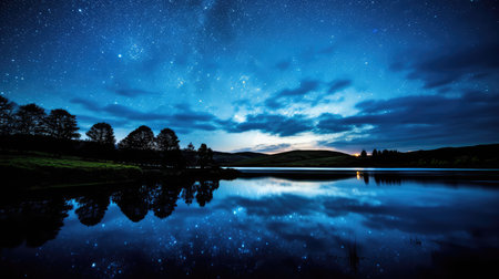 universe night sky with starsの素材