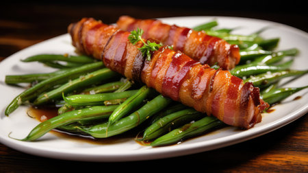 tender green beans baconの素材