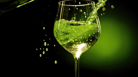 inviting green wineの素材