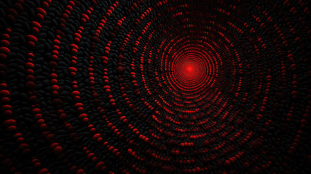 circles geometric background black and redの素材