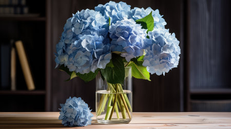 bouquet blue hydrangeasの素材