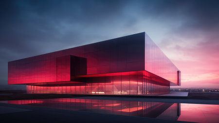 reflective red gray gradient illustration glass vibrant, sleek sky, tones backdrop reflective red gray gradientの素材
