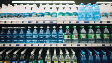 health alkaline water illustration beverage brands, consumption choice, supermarket shelf health alkaline waterの素材