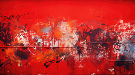 bold bright red backgrounds illustration colorful wall, visual striking, image backdrop bold bright red backgroundsの素材